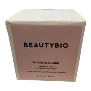 BeautyBio Glass & Gloss 2-Step Retexturizing & Brightening Pro-Facial 2x 1 FL OZ